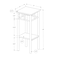 Monarch Specialties Accent Table, Side, End, Plant Stand, Square, Living Room, Bedroom, White Laminate, White I 3279 - alternate 6